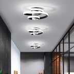 Modern Minimalist Multi-Layer Circle Aluminum Iron Silicone LED Flush Mount Ceiling Light For Living Room
