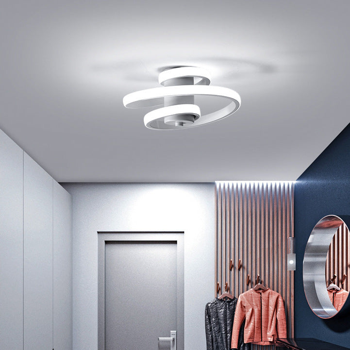 Modern Minimalist Multi-Layer Circle Aluminum Iron Silicone LED Flush Mount Ceiling Light For Living Room