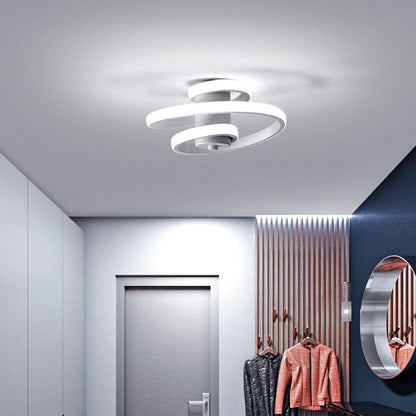 Modern Minimalist Multi-Layer Circle Aluminum Iron Silicone LED Flush Mount Ceiling Light For Living Room