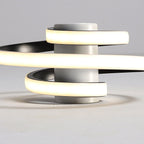 Modern Minimalist Multi-Layer Circle Aluminum Iron Silicone LED Flush Mount Ceiling Light For Living Room