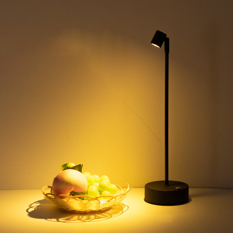 Modern Minimalist Cylindrical Iron LED Table Lamp For Dining Room Lumendat