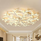 Modern Minimalist Branch Tree Shape Hardware PMMA Shade LED Flush Mount Ceiling Light For Living Room