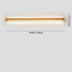 Japanese Simple Solid Wood Strip LED Wall Sconce Lamp