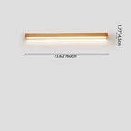 Japanese Simple Solid Wood Strip LED Wall Sconce Lamp