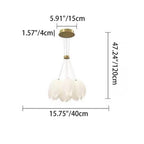 Contemporary Creative Tulip Iron Pe 7/13 Light Chandelier for Living Room BulbSquare