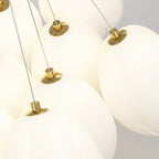 Contemporary Creative Tulip Iron Pe 7/13 Light Chandelier for Living Room BulbSquare