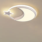 Lumendat Modern Minimalist Kids Star Moon Round Iron Acrylic LED Flush Mount Ceiling Light For Bedroom Lumendat