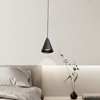 Modern Minimalist Cone Aluminum LED Pendant Light for Bedroom