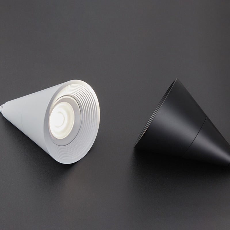 Modern Minimalist Cone Aluminum LED Pendant Light for Bedroom