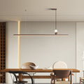 Modern Minimalist Rectangular Bar Aluminum Acrylic LED Island Light Chandelier for Dining Room BulbSquare