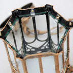 Traditional Vintage Waterproof Hexagonal Column Palace Aluminum Acrylic 1-light Pendant Light for Outdoor Patio Lumendat