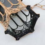 Traditional Vintage Waterproof Hexagonal Column Palace Aluminum Acrylic 1-light Pendant Light for Outdoor Patio Lumendat