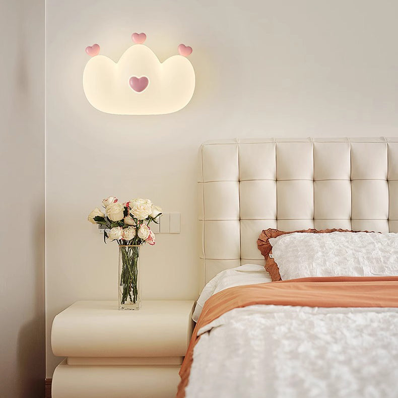 Lumendat Contemporary Creative Kids Crown Animal Iron PE LED Wall Sconce Lamp For Bedroom Lumendat