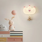 Lumendat Contemporary Creative Kids Crown Animal Iron PE LED Wall Sconce Lamp For Bedroom Lumendat