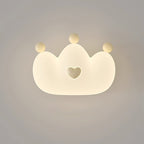 Lumendat Contemporary Creative Kids Crown Animal Iron PE LED Wall Sconce Lamp For Bedroom Lumendat
