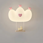 Lumendat Contemporary Creative Kids Crown Animal Iron PE LED Wall Sconce Lamp For Bedroom Lumendat