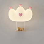 Lumendat Contemporary Creative Kids Crown Animal Iron PE LED Wall Sconce Lamp For Bedroom Lumendat