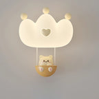 Lumendat Contemporary Creative Kids Crown Animal Iron PE LED Wall Sconce Lamp For Bedroom Lumendat