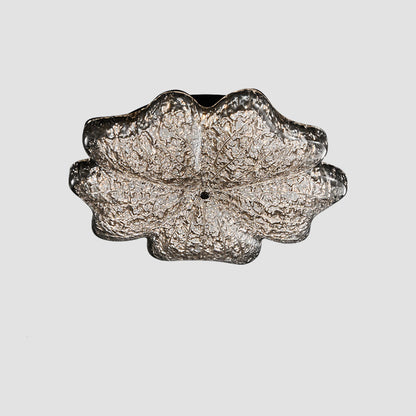 Contemporary Nordic Flower Resin Metal LED Flush Mount Ceiling Light For Living Room