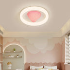 Contemporary Creative Round Strawberry Iron Acrylic LED Flush Mount Ceiling Light For Bedroom
