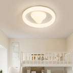 Contemporary Creative Round Strawberry Iron Acrylic LED Flush Mount Ceiling Light For Bedroom
