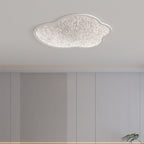 Modern Minimalist Cloud Shape Silk Starlight Cloudy Iron Acrylic LED Flush Mount Ceiling Light For Bedroom