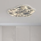 Modern Minimalist Cloud Shape Silk Starlight Cloudy Iron Acrylic LED Flush Mount Ceiling Light For Bedroom