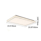Modern Luxury Rectangle Square Icicle Shape Iron Acrylic LED Flush Mount Ceiling Light For Living Room