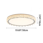 Modern Luxury Round Icicle Shape Iron Acrylic LED Flush Mount Ceiling Light For Bedroom