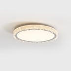Modern Luxury Round Icicle Shape Iron Acrylic LED Flush Mount Ceiling Light For Bedroom