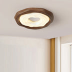 Modern Minimalist Cream Irregular Round Clouds Hardware Acrylic PE LED Flush Mount Ceiling Light For Bedroom