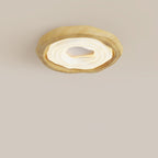 Modern Minimalist Cream Irregular Round Clouds Hardware Acrylic PE LED Flush Mount Ceiling Light For Bedroom