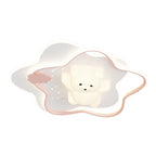 Contemporary Creative Kids Star Moon Rabbit Bear Iron Plastic LED Flush Mount Ceiling Light for Bedroom