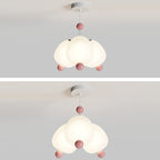 Contemporary Creative Kids Combination Globe Cloud Shape Iron Plastic Shade LED Pendant Light For Bedroom