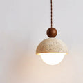 Traditional Japanese Multi Orb Wood Travertine 1-light Pendant Light for Living Room Lumendat