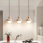 Traditional Japanese Multi Orb Wood Travertine 1-light Pendant Light for Living Room Lumendat