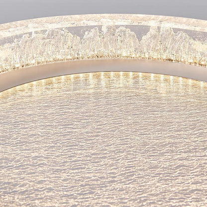 Modern Luxury Round Iron Resin Acrylic LED Flush Mount Ceiling Light For Living Room