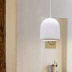 Modern Minimalist Cylinder Dome High Density Polystyrene 1-Light Pendant Light For Bedroom