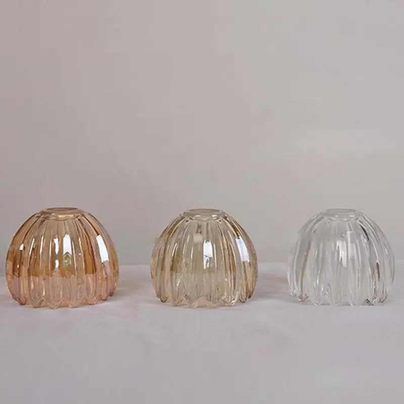 Contemporary Nordic Round Flower Glass Shade Iron Brass 1-light Pendant Light for Living Room Lumendat