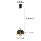 Modern Minimalist Half Round Dome Iron Aluminum LED Pendant Light For Bedroom