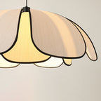 Traditional French Petal Botanical Fiber Iron 1-light Pendant Light for Living Room BulbSquare