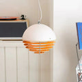 Contemporary Creative Globe Sunset Iron Glass Acrylic 1-Light Pendant Light For Living Room