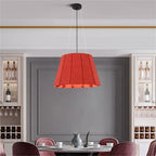 Contemporary Nordic Round Iron Felt 1-Light Pendant Light For Living Room