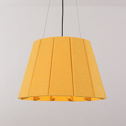 Contemporary Nordic Round Iron Felt 1-Light Pendant Light For Living Room