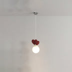 Modern Minimalist Orb Love Heart Hardware Resin 1-Light Pendant Light For Living Room