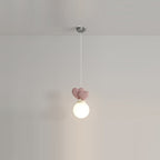 Modern Minimalist Orb Love Heart Hardware Resin 1-Light Pendant Light For Living Room