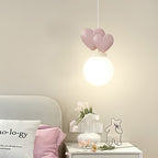 Modern Minimalist Orb Love Heart Hardware Resin 1-Light Pendant Light For Living Room