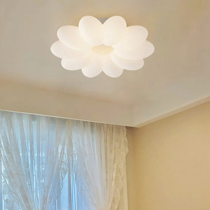Modern Minimalist Flower Metal Acrylic Shade LED Flush Mount Ceiling Light for Bedroom