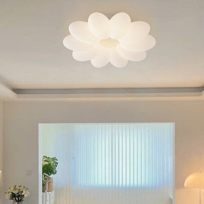 Modern Minimalist Flower Metal Acrylic Shade LED Flush Mount Ceiling Light for Bedroom