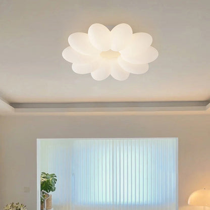 Modern Minimalist Flower Metal Acrylic Shade LED Flush Mount Ceiling Light for Bedroom